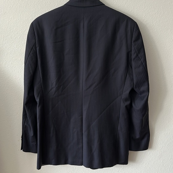 Hugo Boss 40R Rosselini Movie navy pinstripe wool blazer jacket great condition - Picture 4 of 9